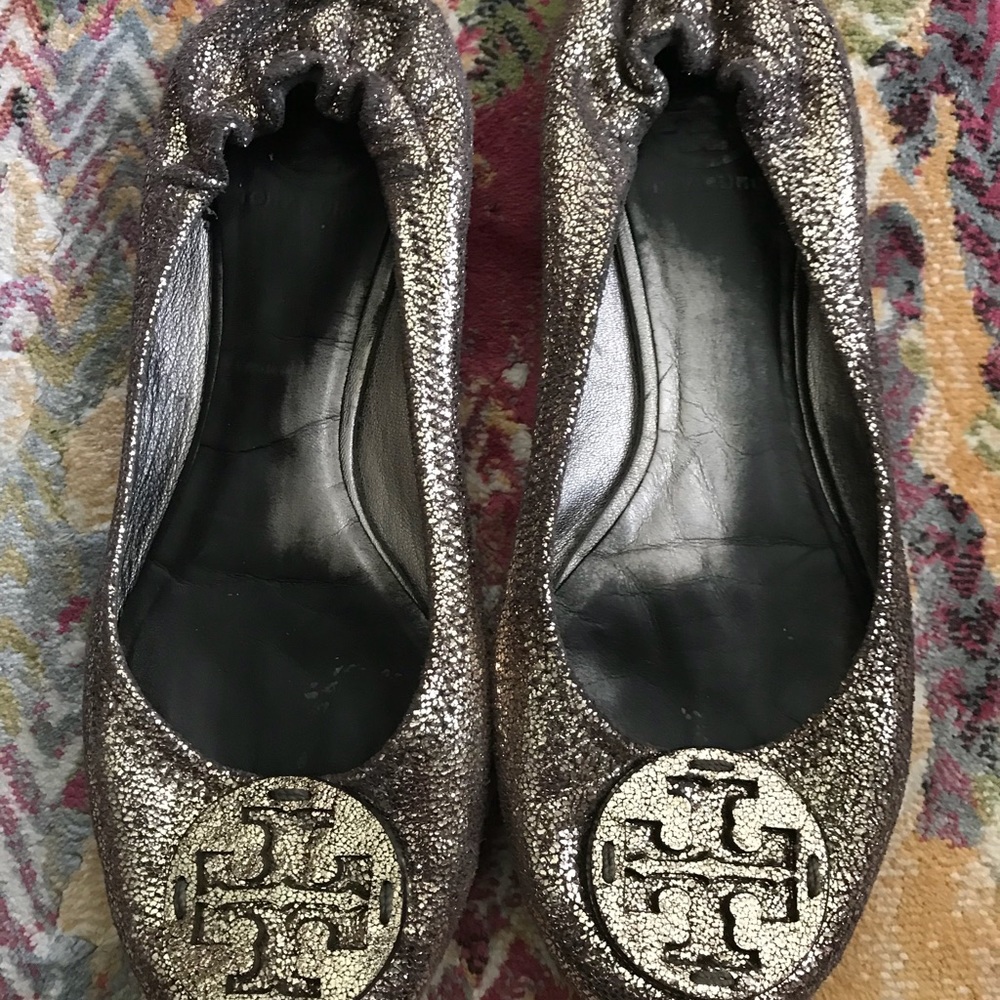 Authentic Tory Burch Women’s Metallic Gold Reva